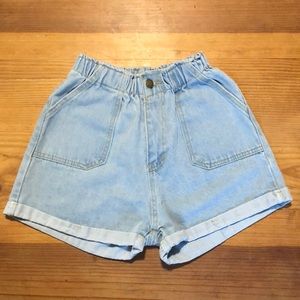Denim mom shorts